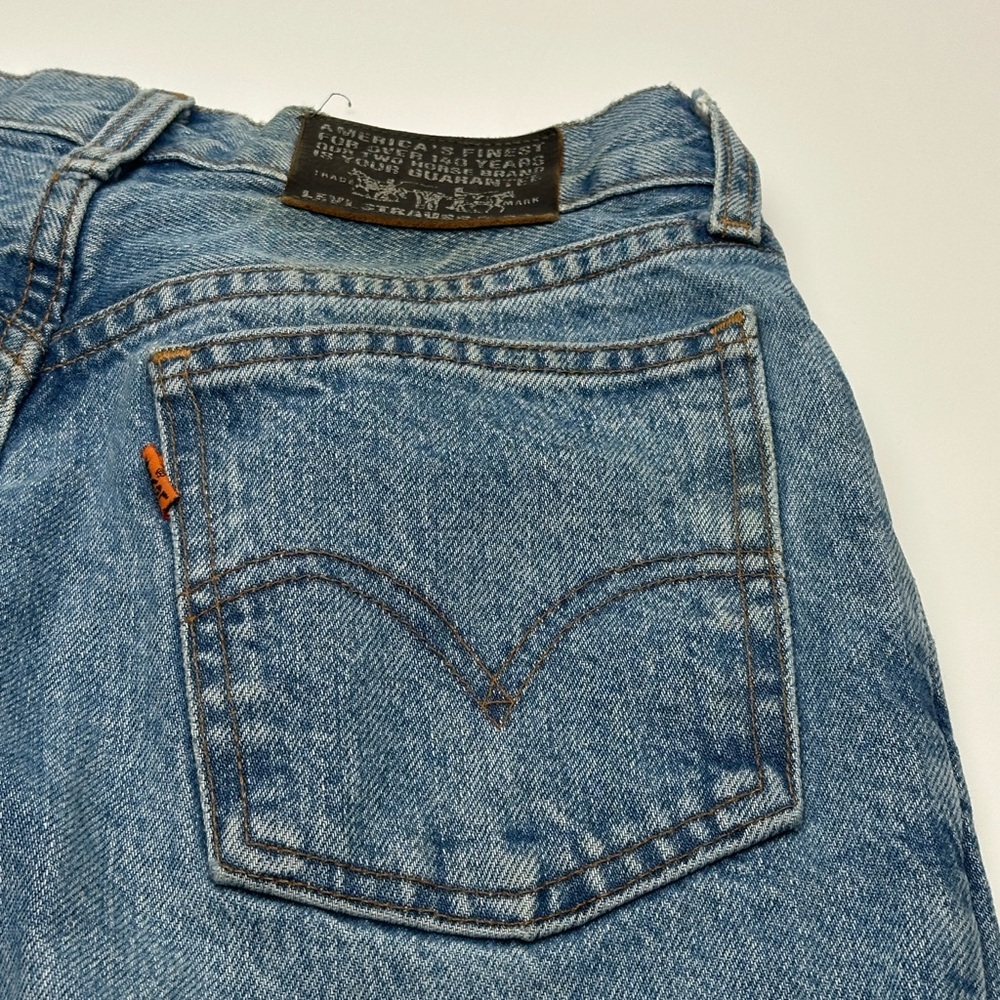 Vintage Levi' Strauss 881 Fit‎ Tab Blue Jeans 1992 orange tab women’s size 12 - Picture 2 of 14